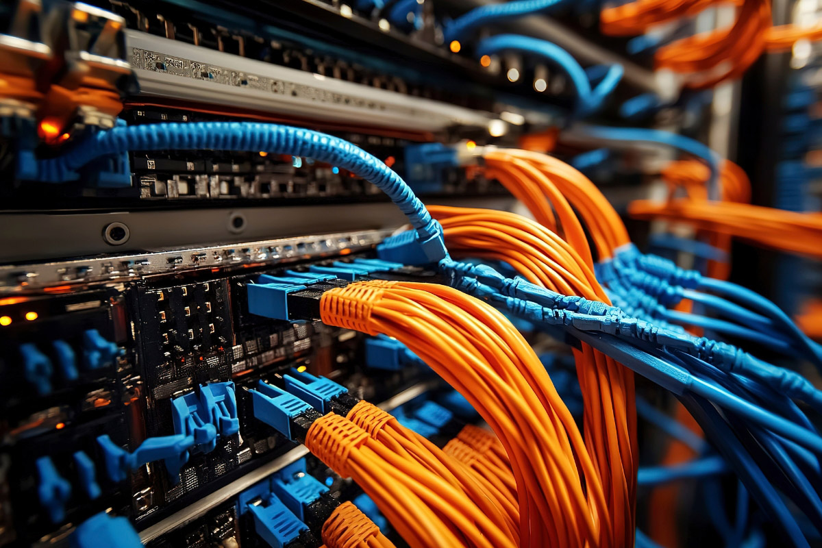 it network cables connected to the server